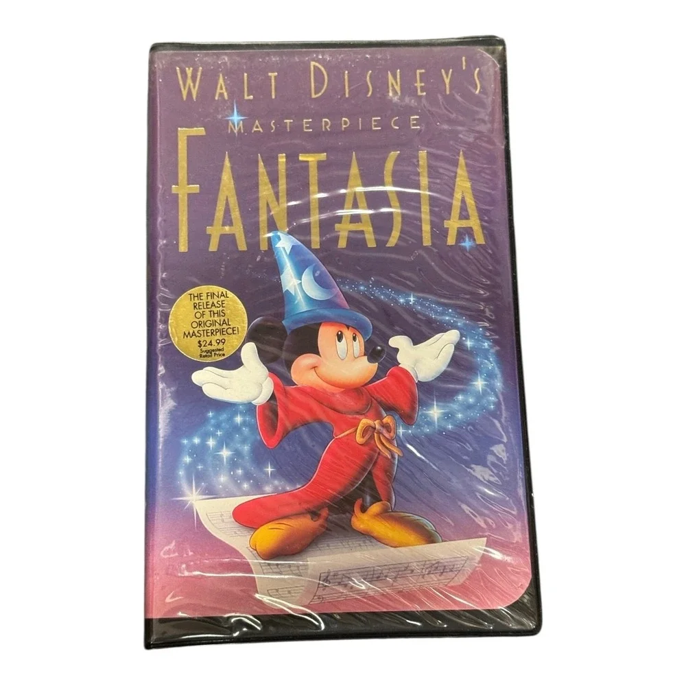 Fantasia VHS Walt Disney's Masterpiece Black Clamshell‎